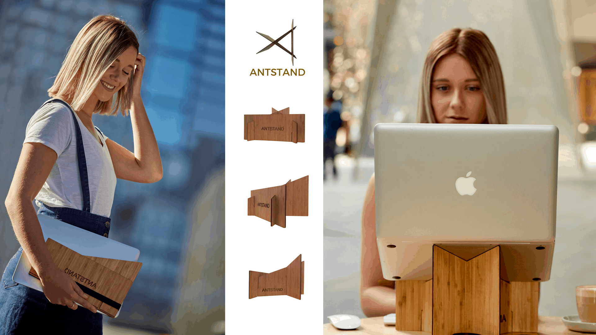 Antstand Portable Bamboo Laptop Stand