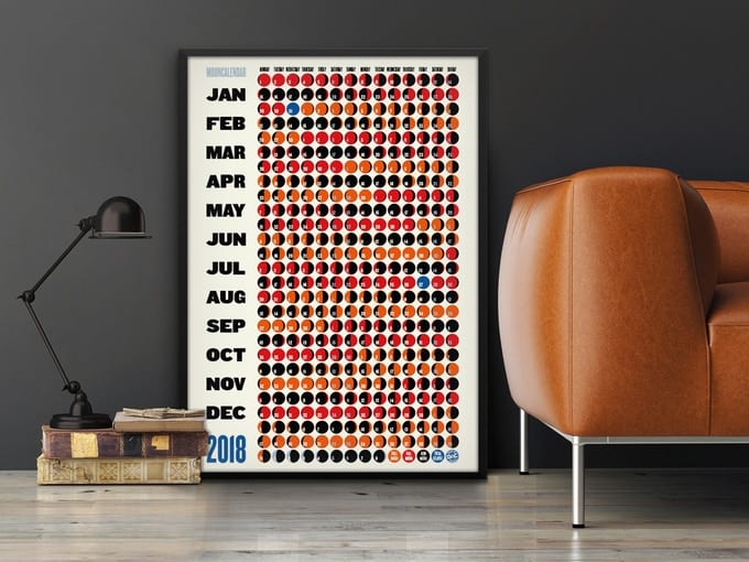 Track the Lunar Year with this Moon Phase Calendar