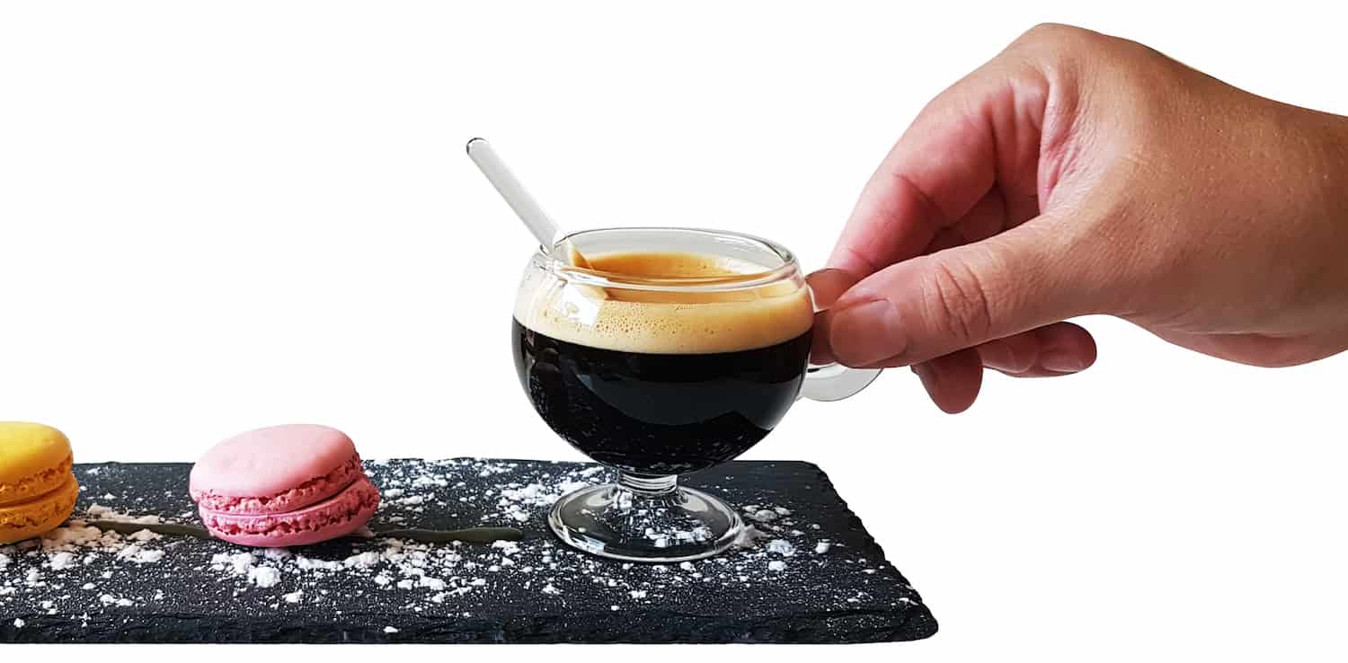 Feel fancy with the Parisiana Glass Coffee Cup