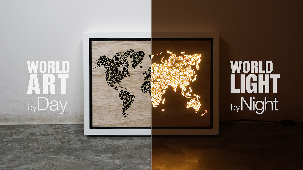 World Light - Illuminated Wall Art Inspired by Space