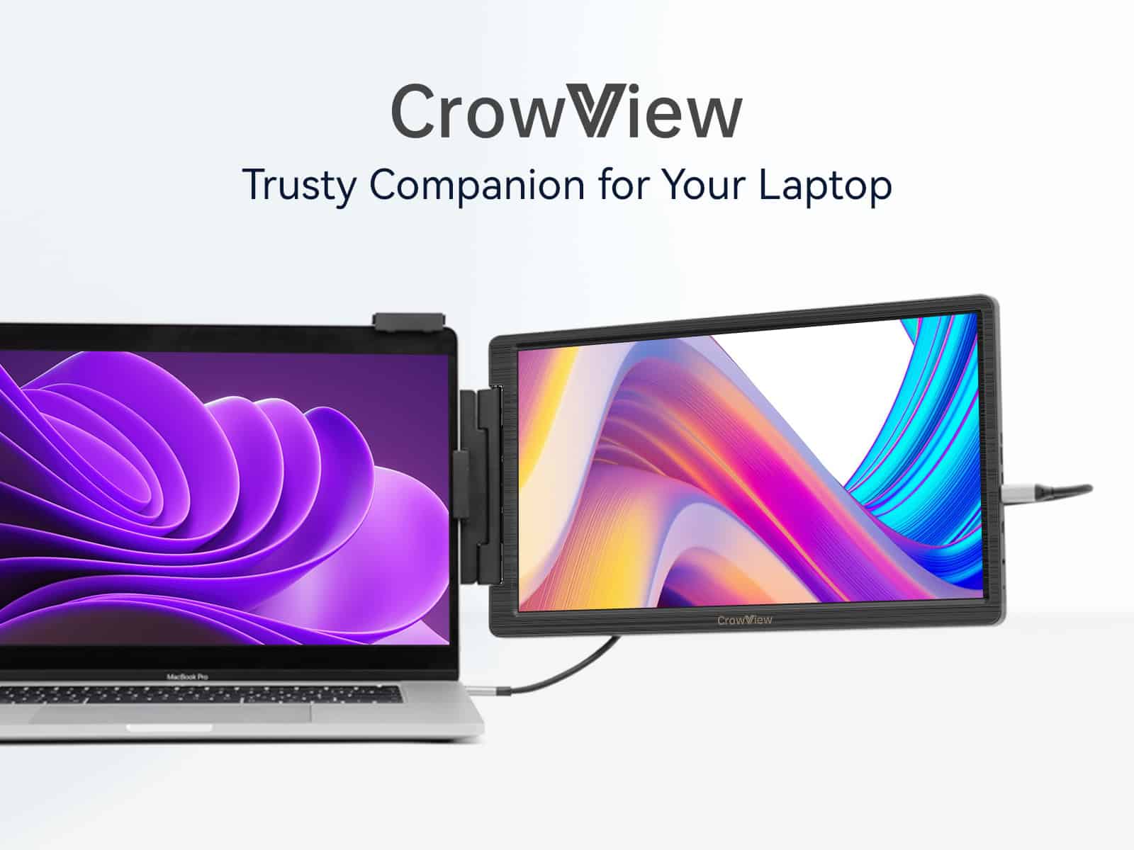 CrowView: Elevating Productivity and Work Efficiency with the Ultimate 14'' Portable Ultralight Dual Monitor