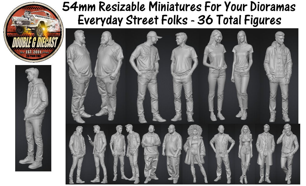 Bring Your Dioramas to Life: 300+ Everyday People in 3D Printable Miniatures